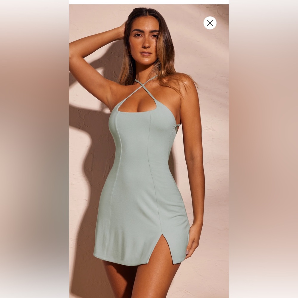 Oh Polly halter low back dress